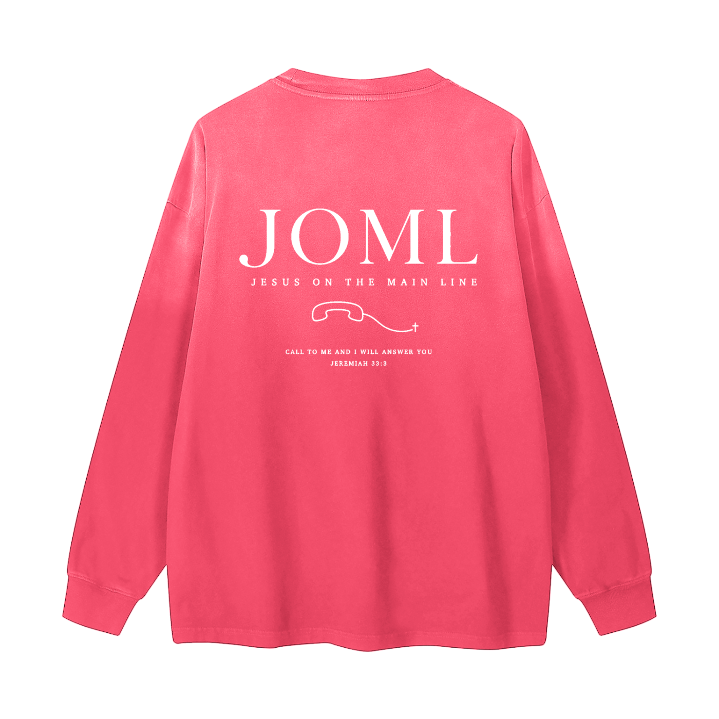 JESUS ON THE MAIN LINE - Gradient Washed Long Sleeve T-Shirt