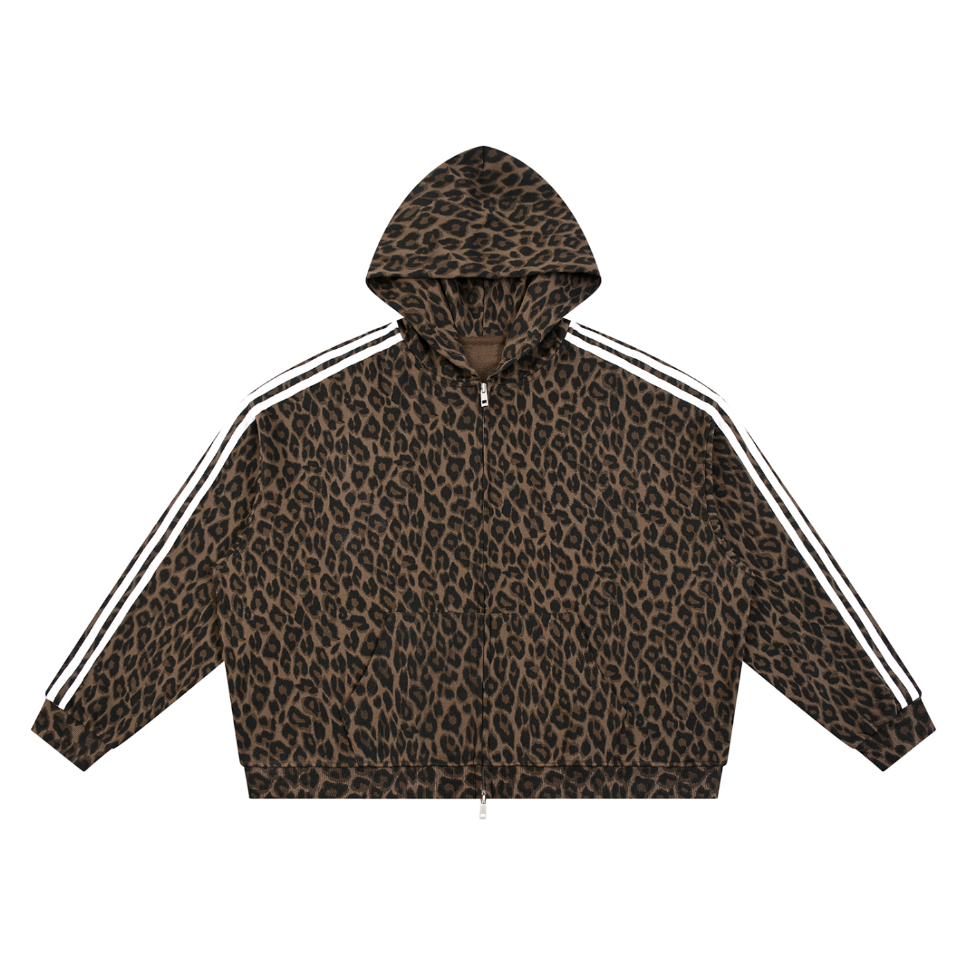 JESUS ON THE MAIN LINE - Unisex Leopard Full Zip Hoodie