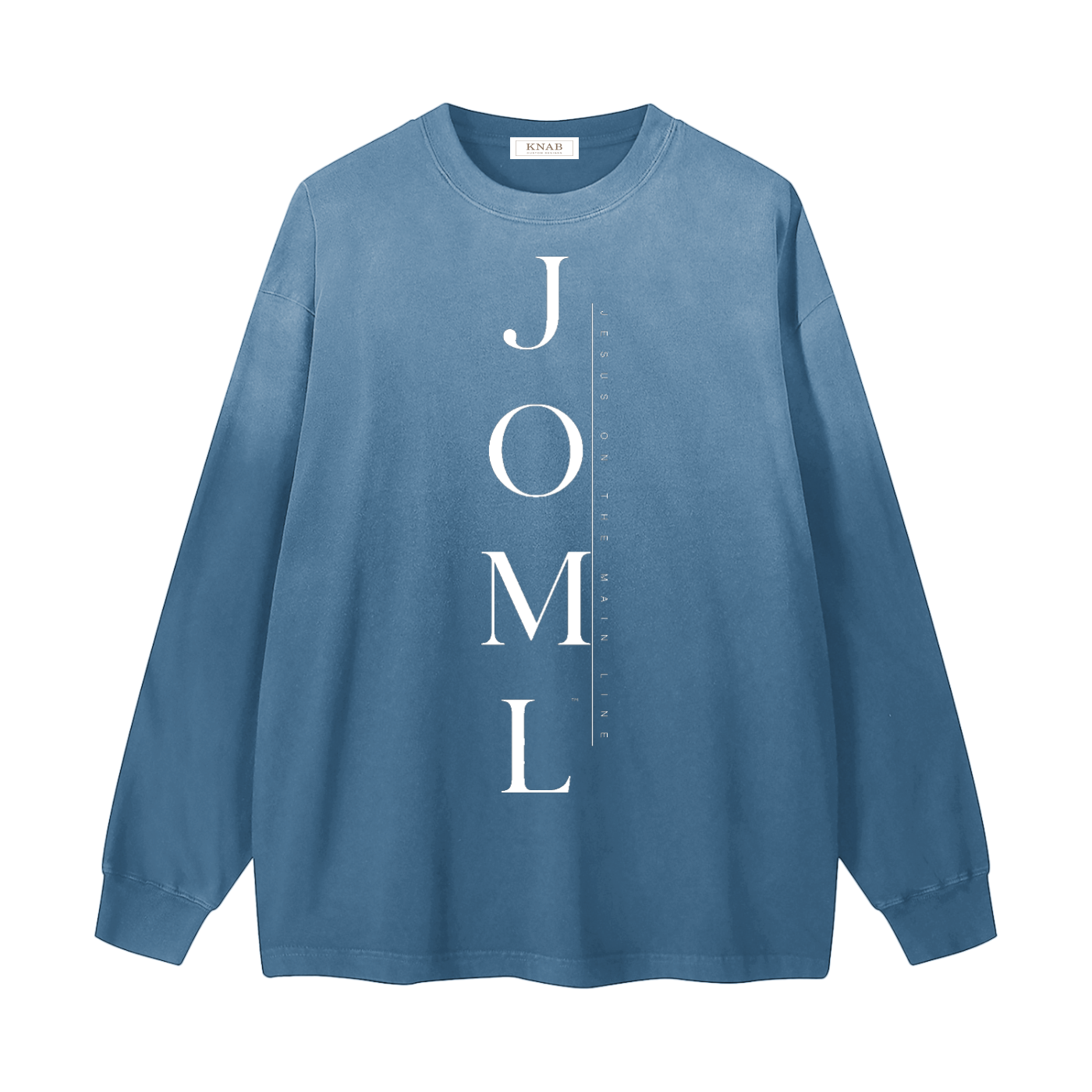 JESUS ON THE MAIN LINE - Gradient Washed Long Sleeve T-Shirt