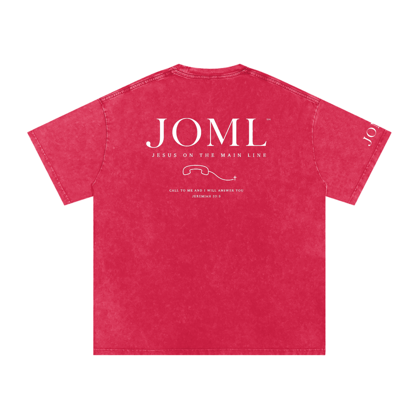 JESUS ON THE MAIN LINE - Snow Washed Oversized Cotton T-Shirt