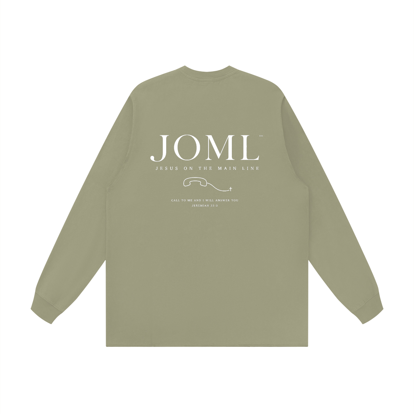 JESUS ON THE MAIN LINE - Unisex Raw Hem Long Sleeve T-Shirt