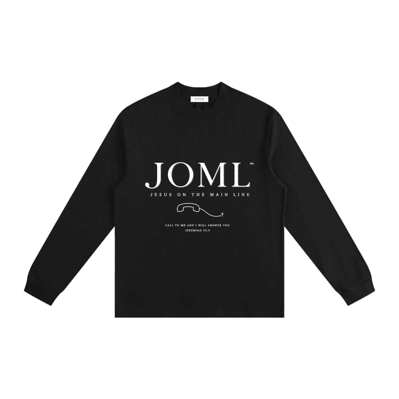JESUS ON THE MAIN LINE - Essential Non-Shrink Mock Neck Sweatshirt