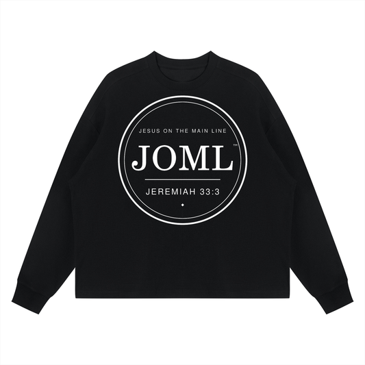 JESUS ON THE MAIN LINE - Unisex Waffle Boxy Long Sleeve T-Shirt