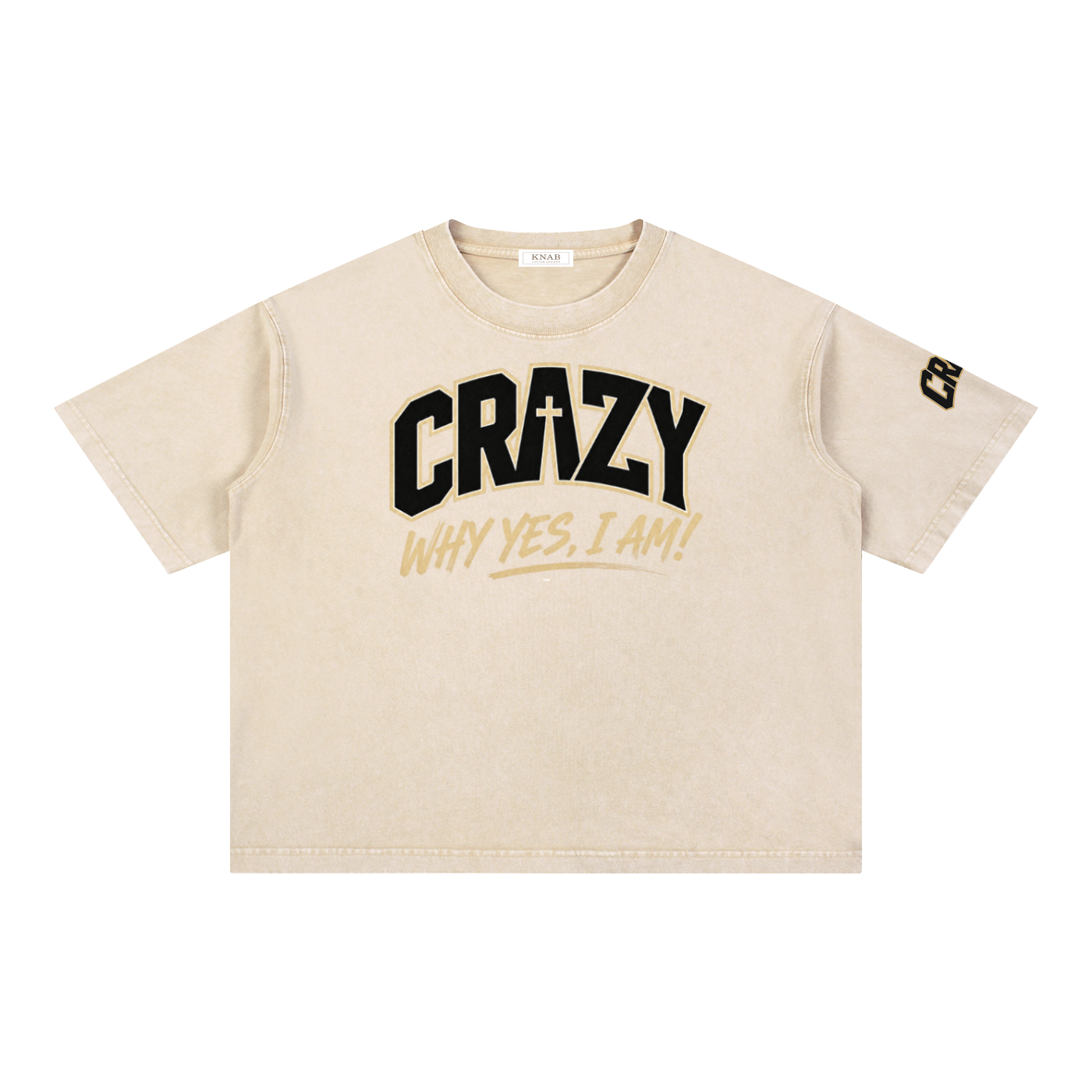 CRAZY COLLECTION - Mineral Wash Boxy Cotton T-Shirt