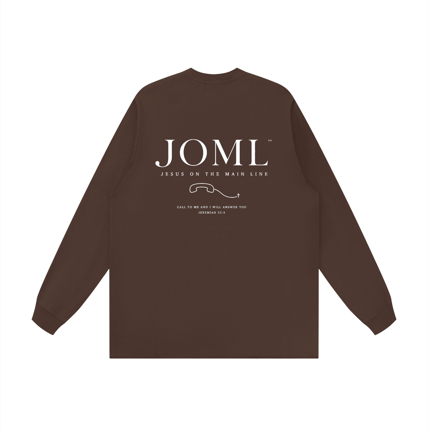 JESUS ON THE MAIN LINE - Unisex Raw Hem Long Sleeve T-Shirt