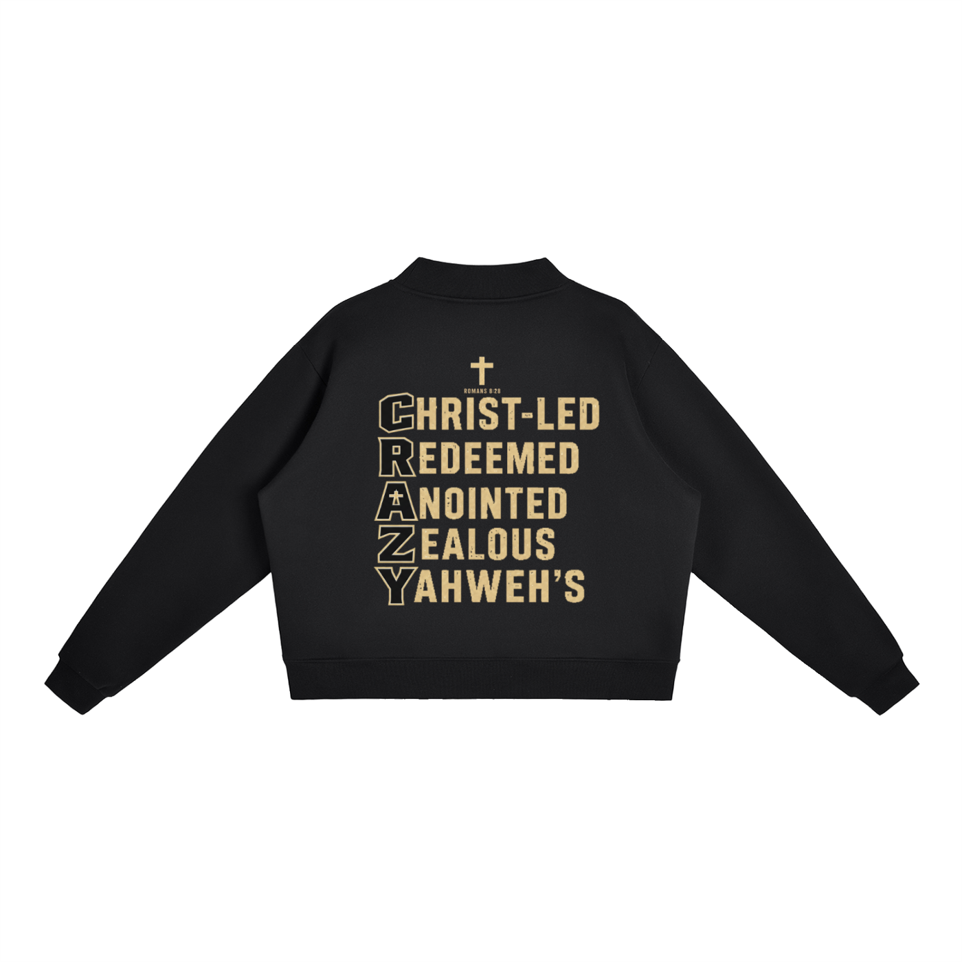 CRAZY COLLECTION - Essential Fleece Mock-Neck Crew Sweatshirt