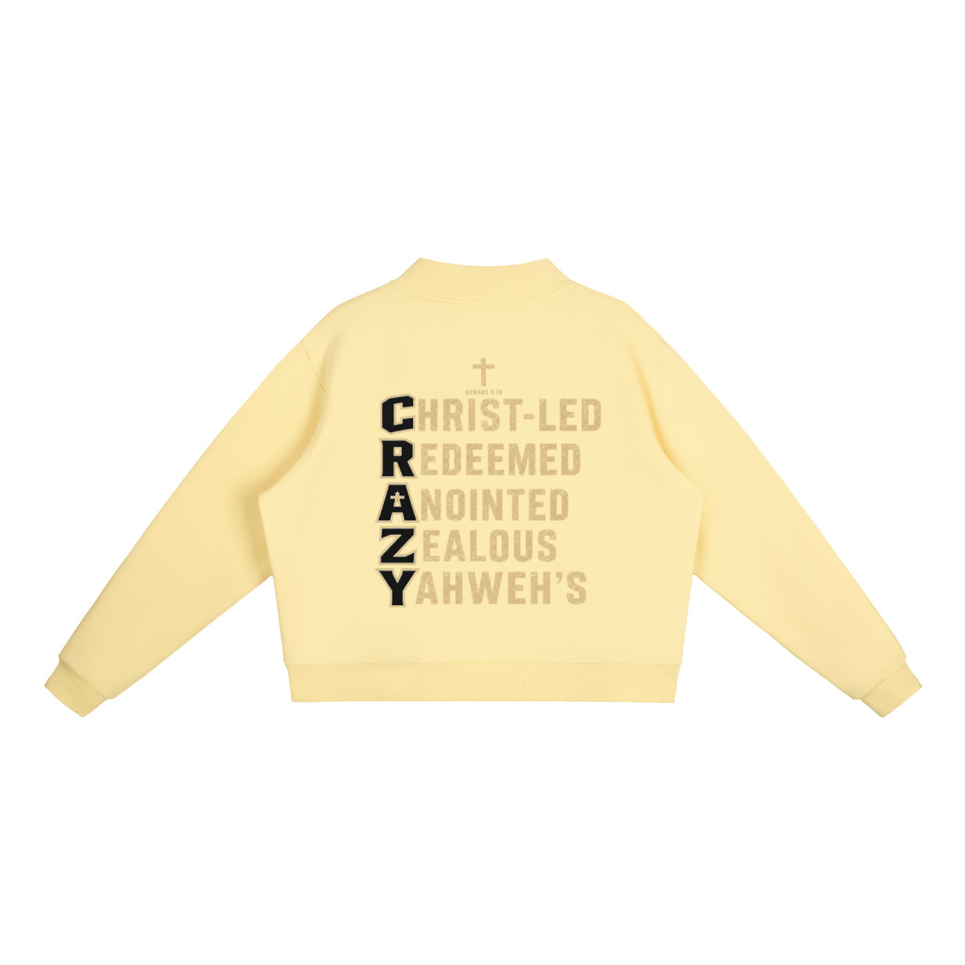 CRAZY COLLECTION - Essential Fleece Mock-Neck Crew Sweatshirt