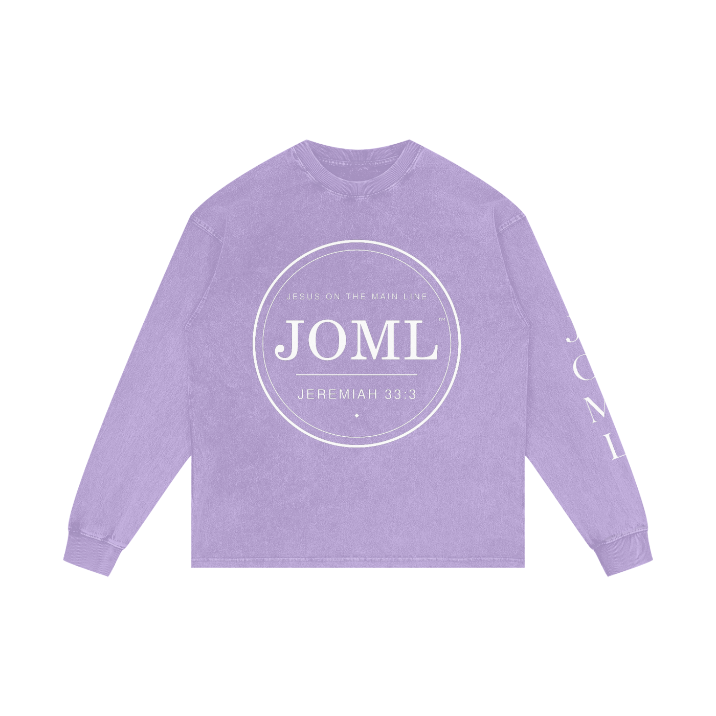 JESUS ON THE MAIN LINE - Acid Wash Oversize Long Sleeve T-Shirt
