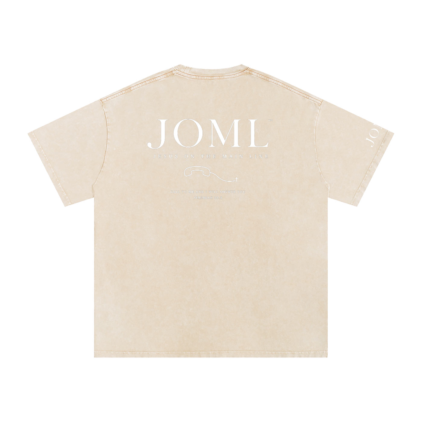 JESUS ON THE MAIN LINE - Snow Washed Oversized Cotton T-Shirt