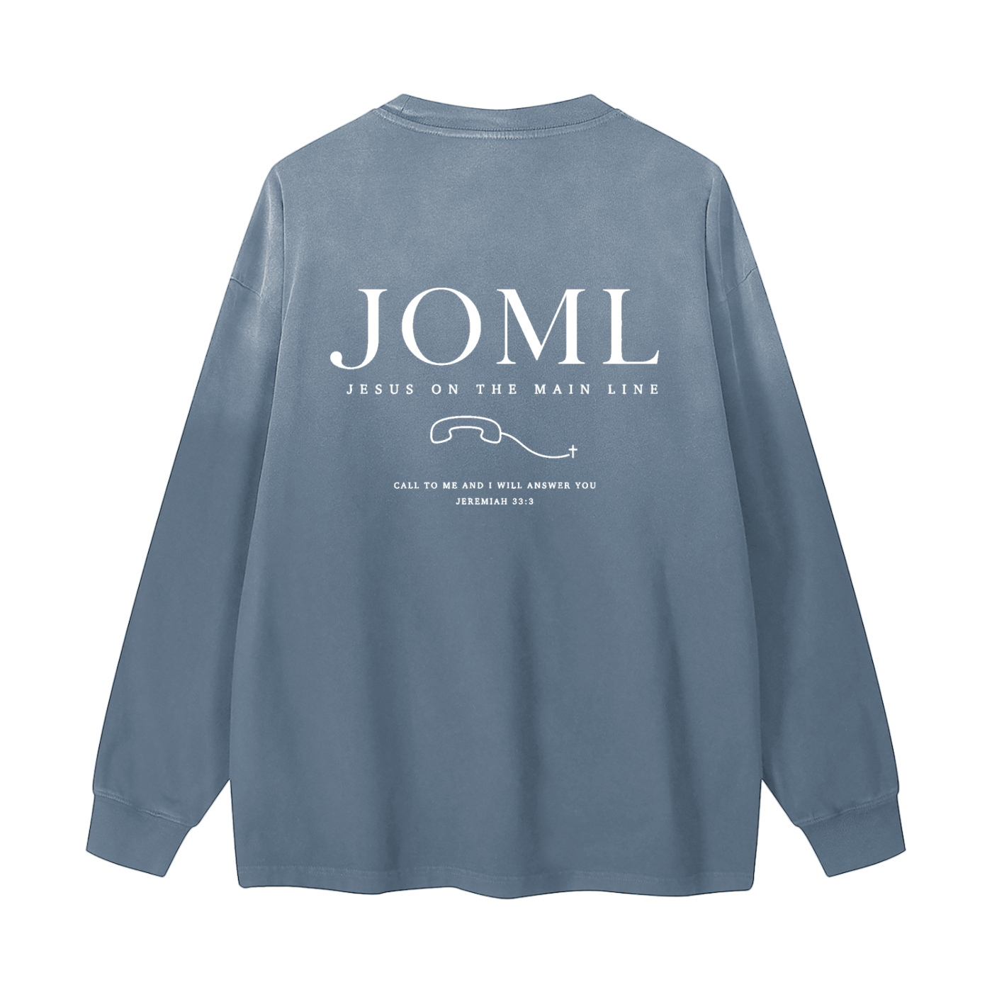 JESUS ON THE MAIN LINE - Gradient Washed Long Sleeve T-Shirt