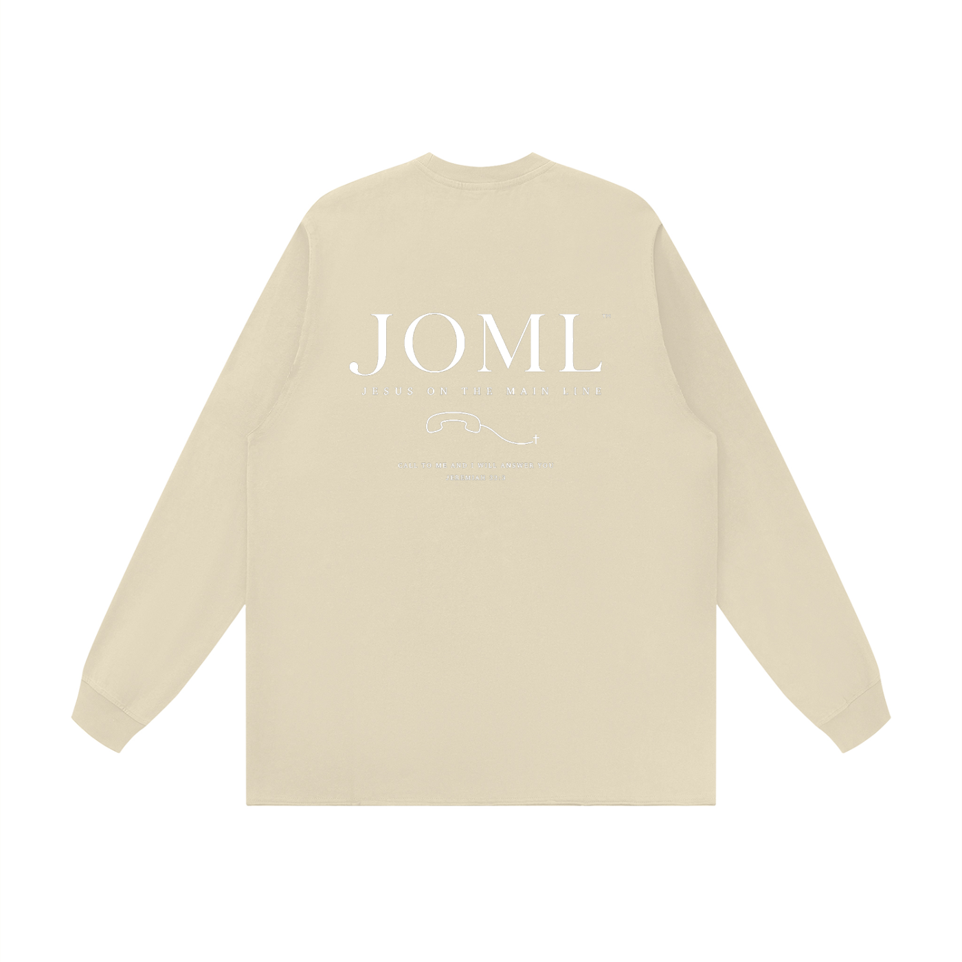 JESUS ON THE MAIN LINE - Unisex Raw Hem Long Sleeve T-Shirt