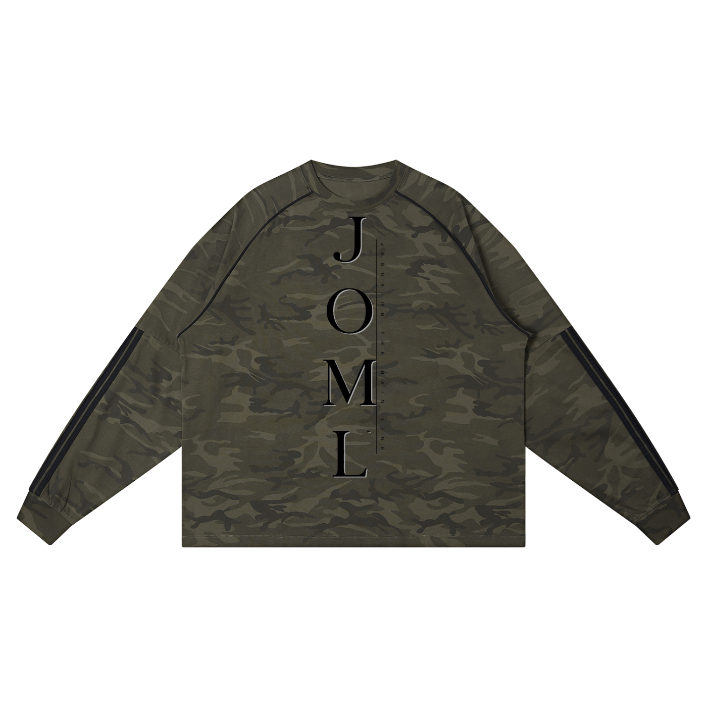 JESUS ON THE MAIN LINE - Unisex Camo Loose Long Sleeve T-Shirt