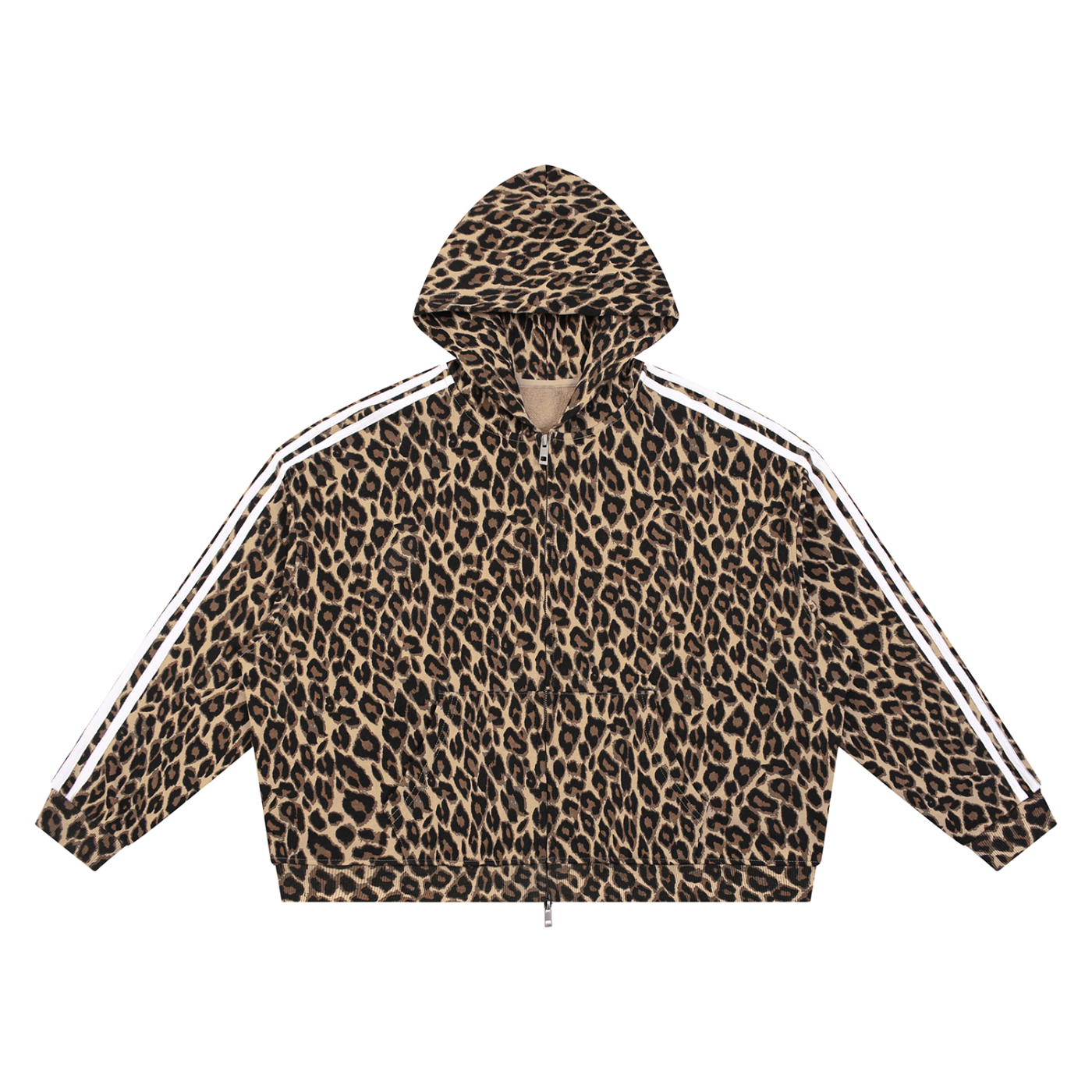 JESUS ON THE MAIN LINE - Unisex Leopard Full Zip Hoodie