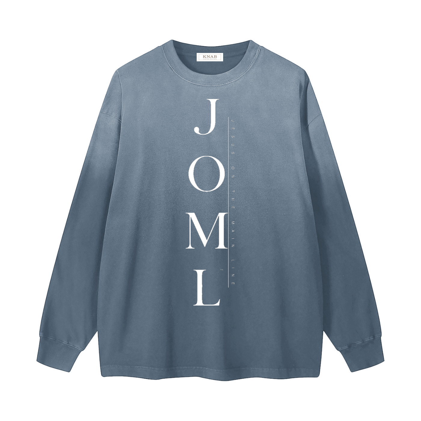 JESUS ON THE MAIN LINE - Gradient Washed Long Sleeve T-Shirt
