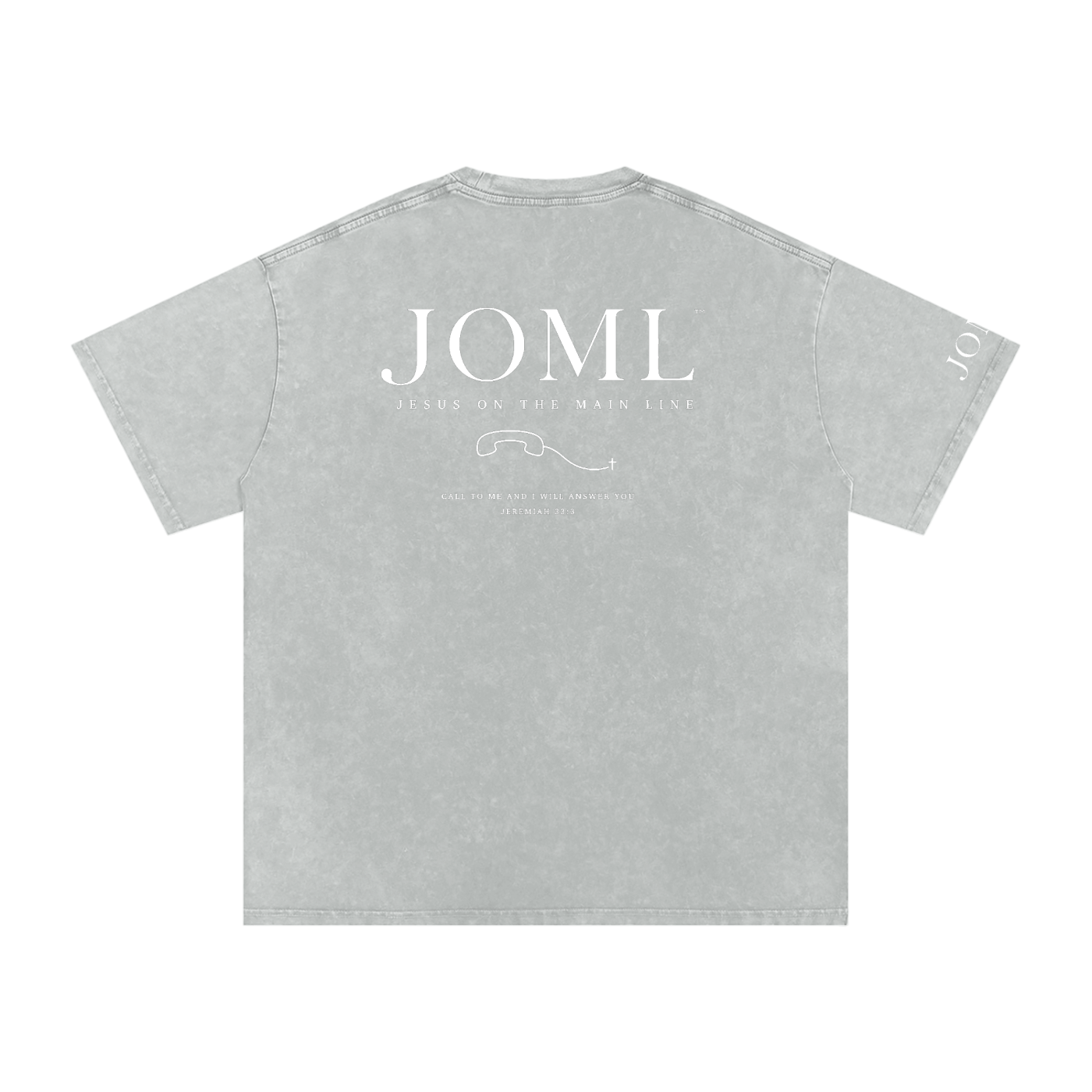 JESUS ON THE MAIN LINE - Snow Washed Oversized Cotton T-Shirt