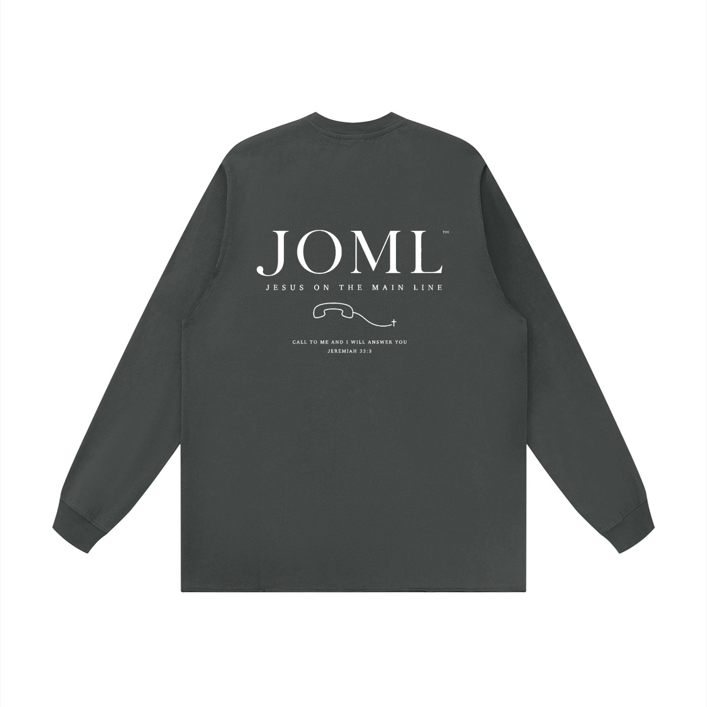 JESUS ON THE MAIN LINE - Unisex Raw Hem Long Sleeve T-Shirt