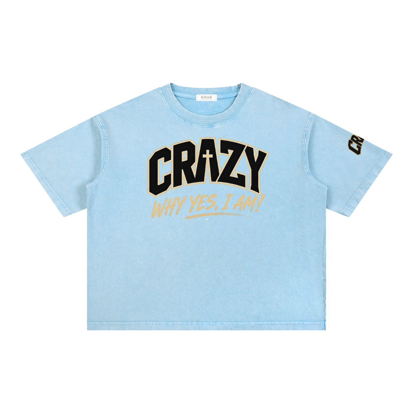 CRAZY COLLECTION - Mineral Wash Boxy Cotton T-Shirt
