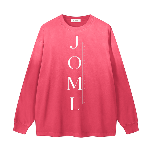 JESUS ON THE MAIN LINE - Gradient Washed Long Sleeve T-Shirt