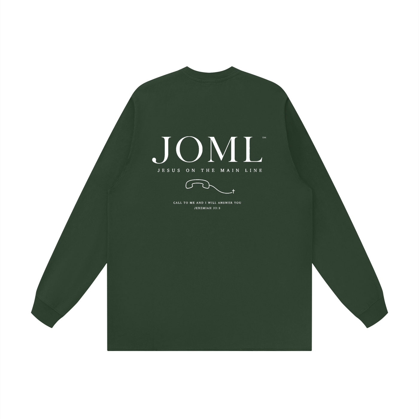 JESUS ON THE MAIN LINE - Unisex Raw Hem Long Sleeve T-Shirt