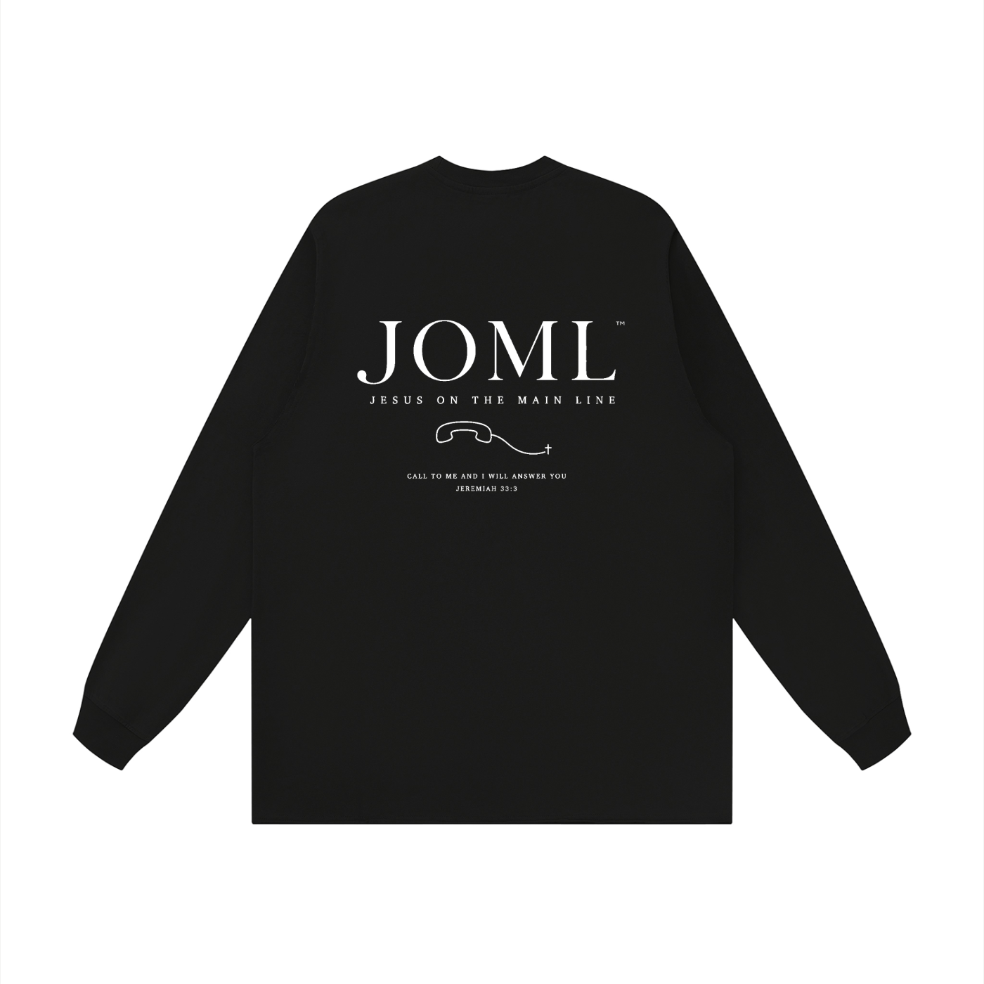 JESUS ON THE MAIN LINE - Unisex Raw Hem Long Sleeve T-Shirt
