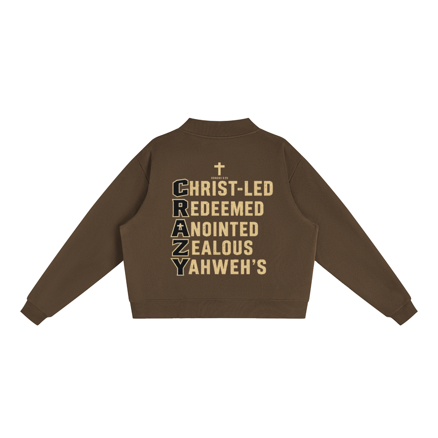 CRAZY COLLECTION - Essential Fleece Mock-Neck Crew Sweatshirt