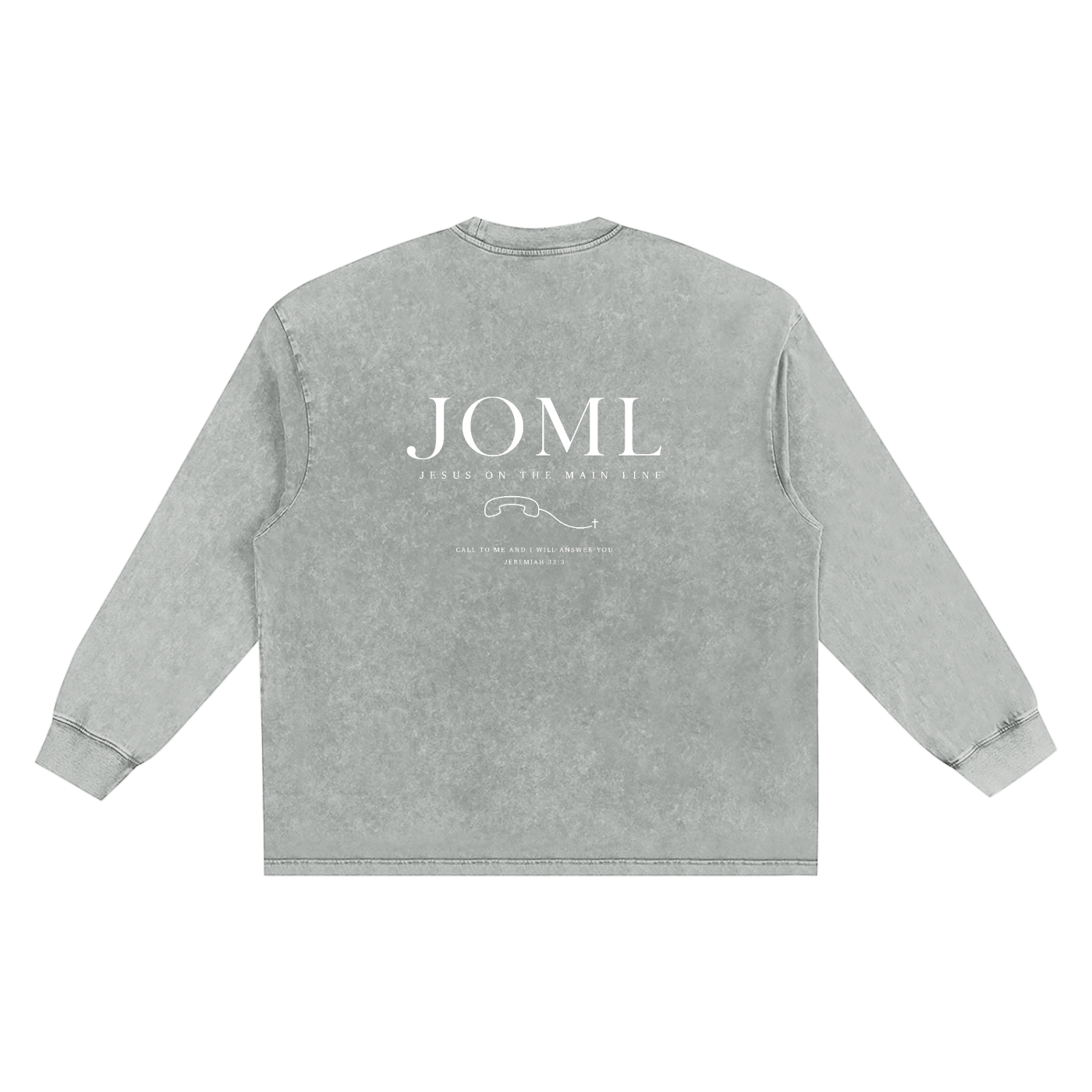 JESUS ON THE MAIN LINE - Snow Washed Frayed Edge T-Shirt