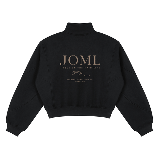 JESUS ON THE MAIN LINE - Women’s Loose Fleece Quarter-Zip Sweatshirt