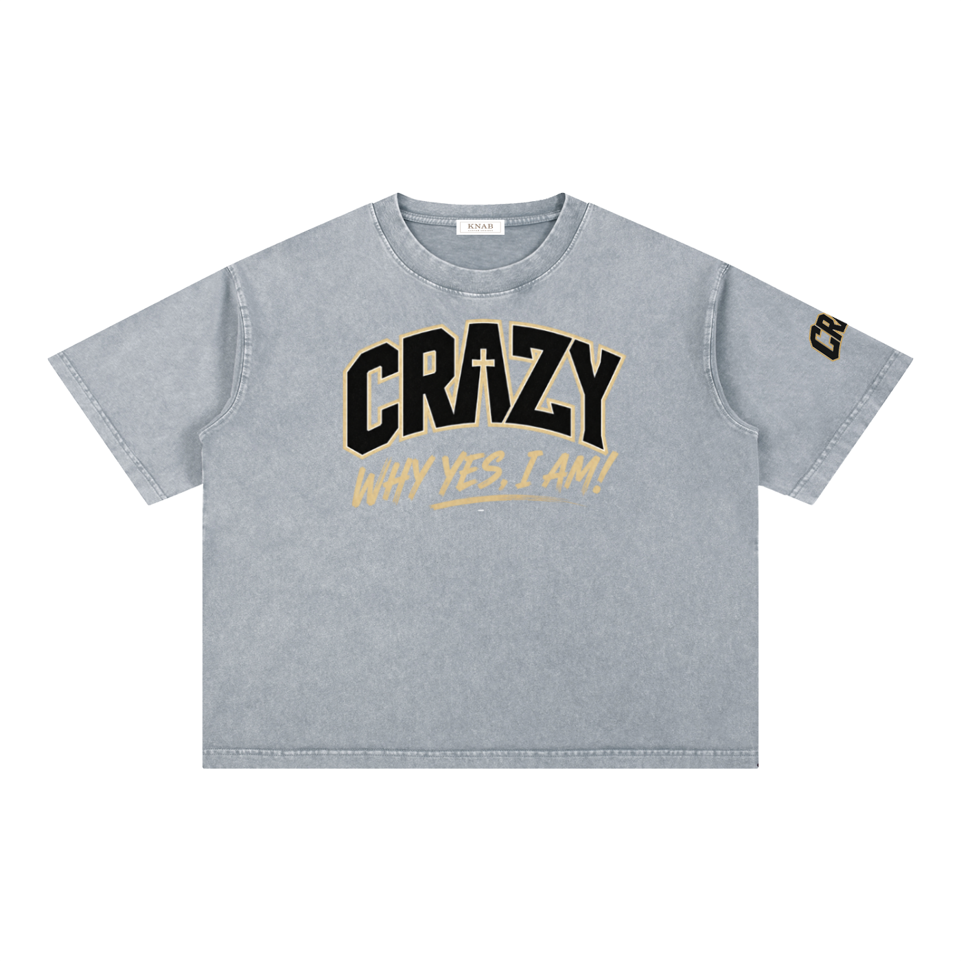 CRAZY COLLECTION - Mineral Wash Boxy Cotton T-Shirt