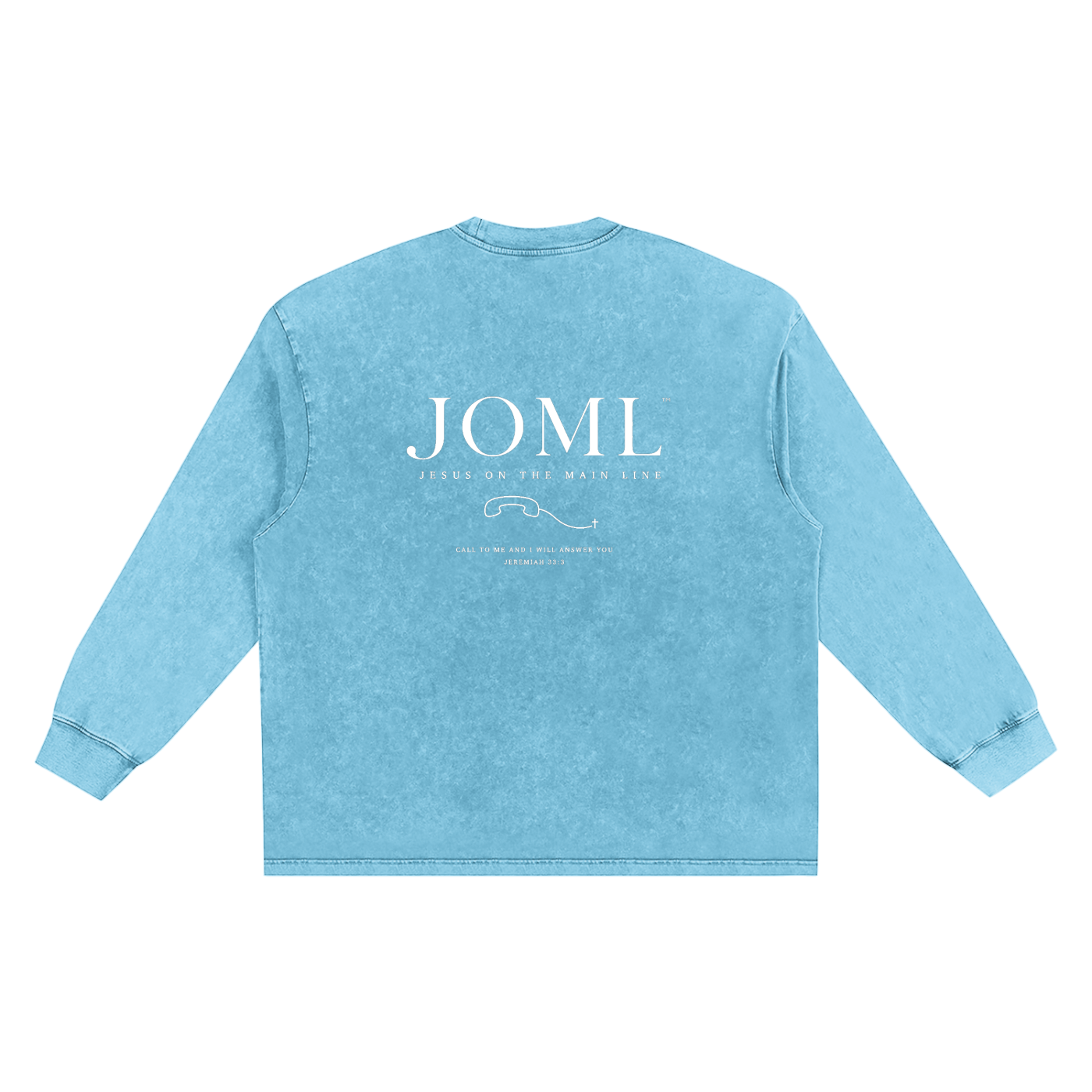 JESUS ON THE MAIN LINE - Snow Washed Frayed Edge T-Shirt