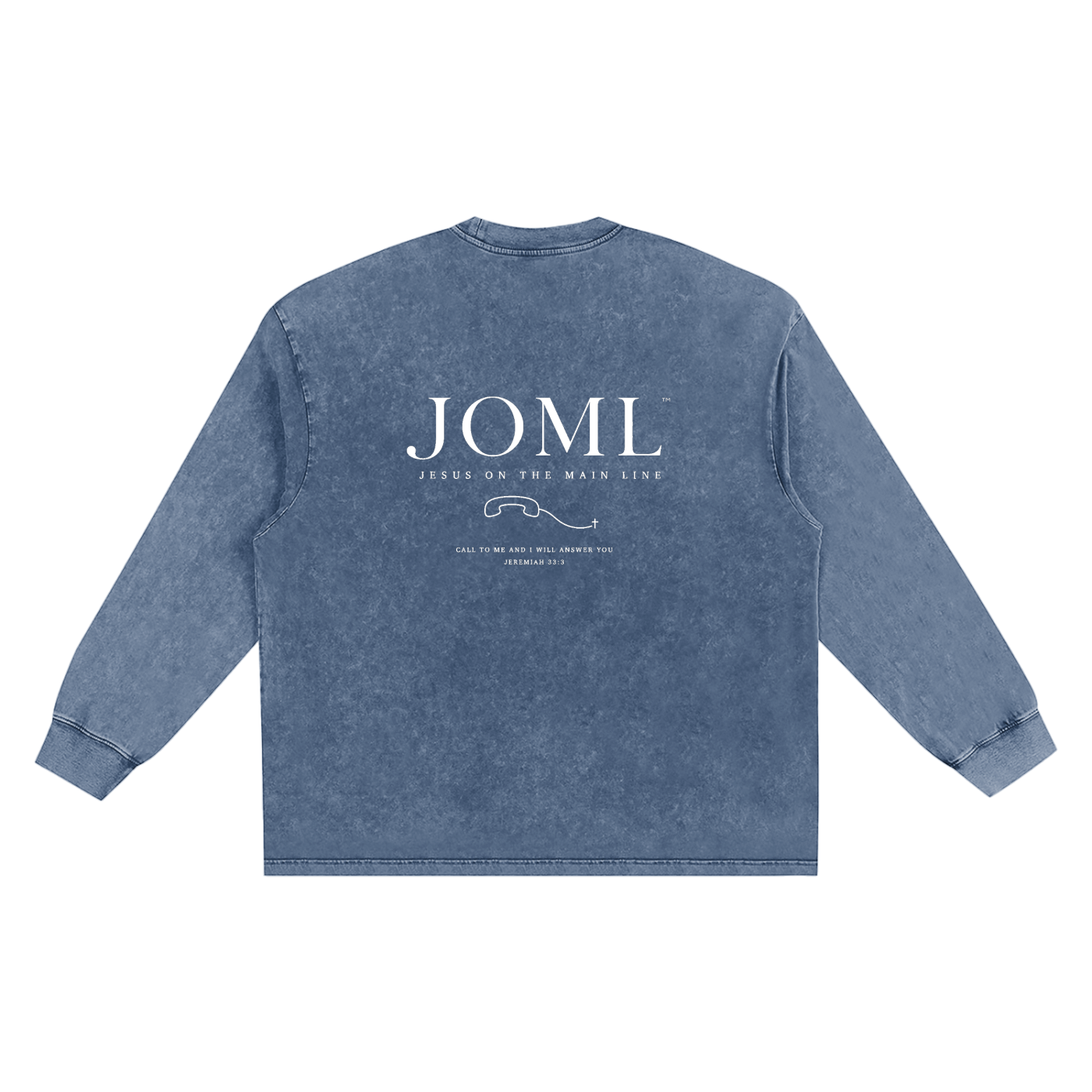 JESUS ON THE MAIN LINE - Snow Washed Frayed Edge T-Shirt
