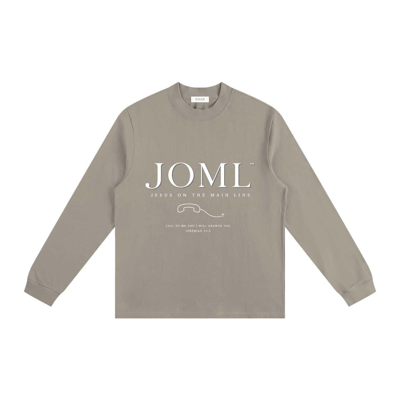 JESUS ON THE MAIN LINE - Essential Non-Shrink Mock Neck Sweatshirt