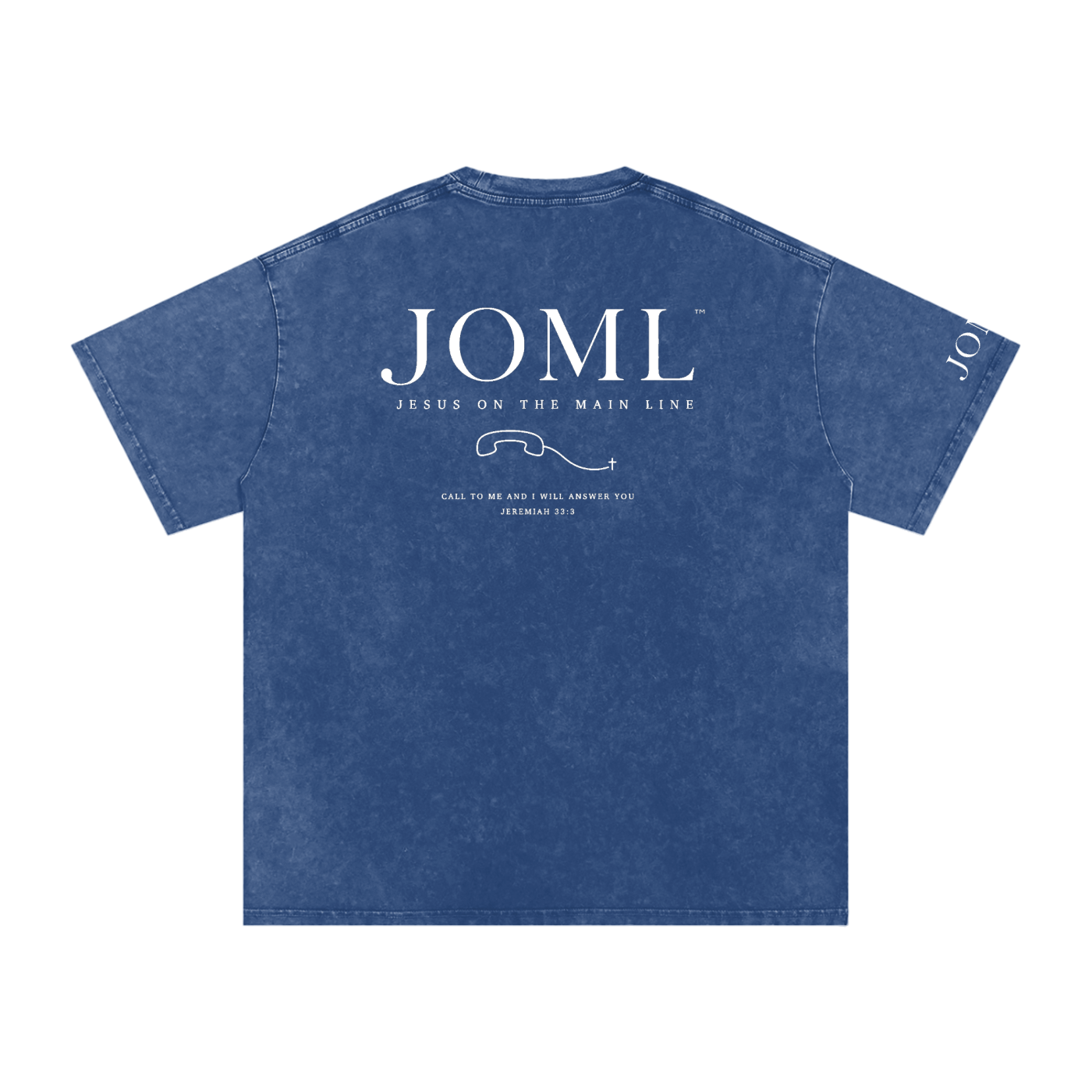 JESUS ON THE MAIN LINE - Snow Washed Oversized Cotton T-Shirt